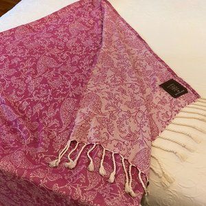 Calzeat of Scotland Hot Pink Floral Paisley Throw